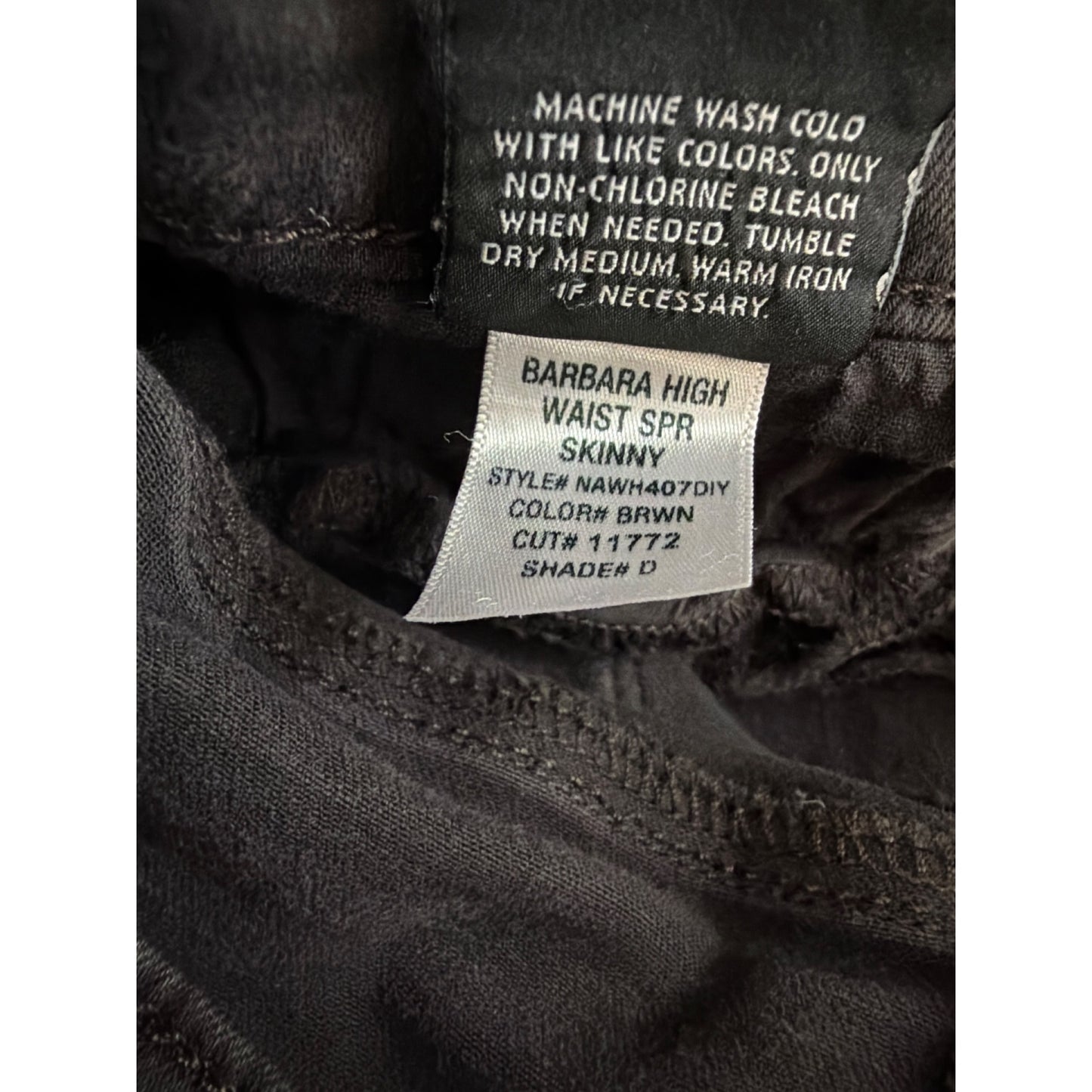 Hudson Barbara High Waist Skinny Jeans Brown Size 27