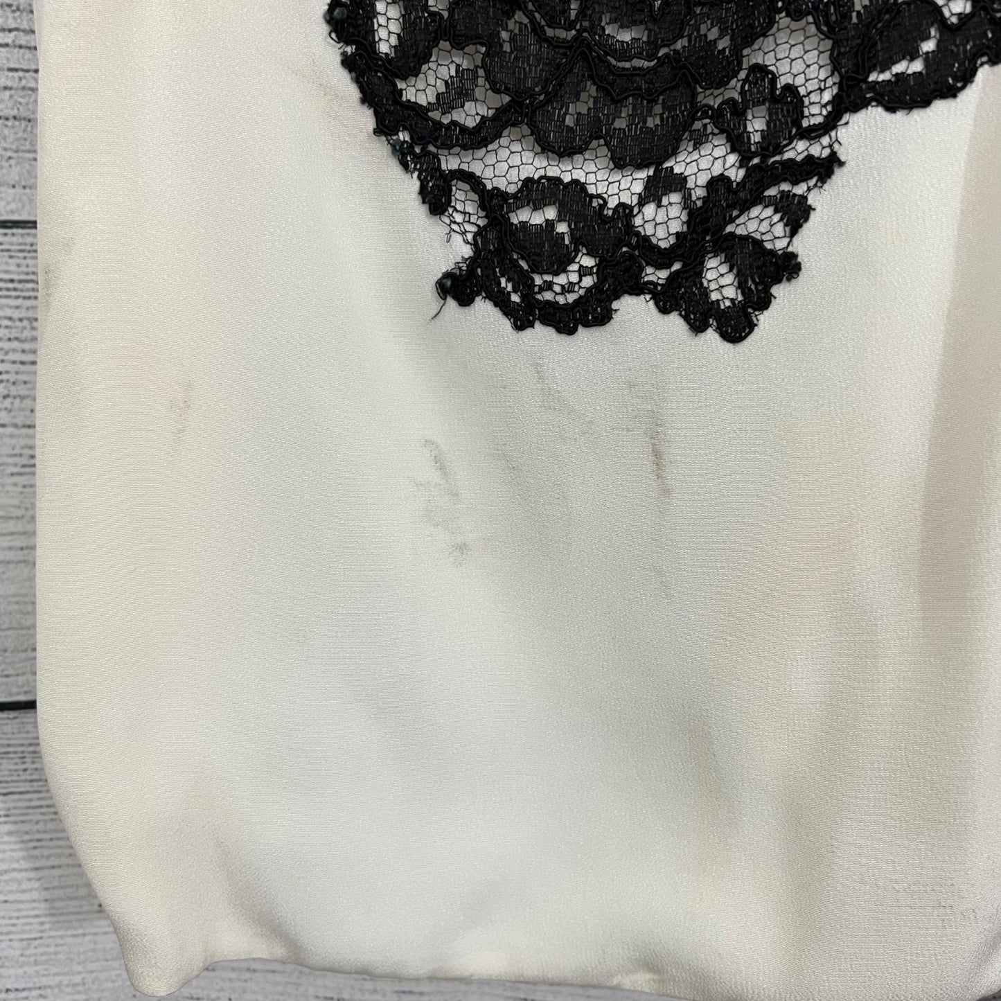 Vintage White & Black Lace Tank Top & Skirt Set, Size 6