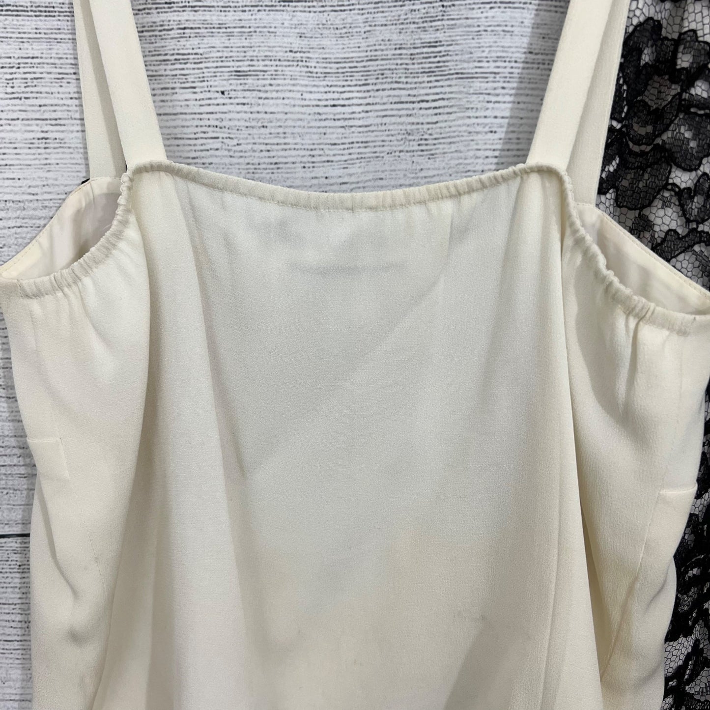 Vintage White & Black Lace Tank Top & Skirt Set, Size 6