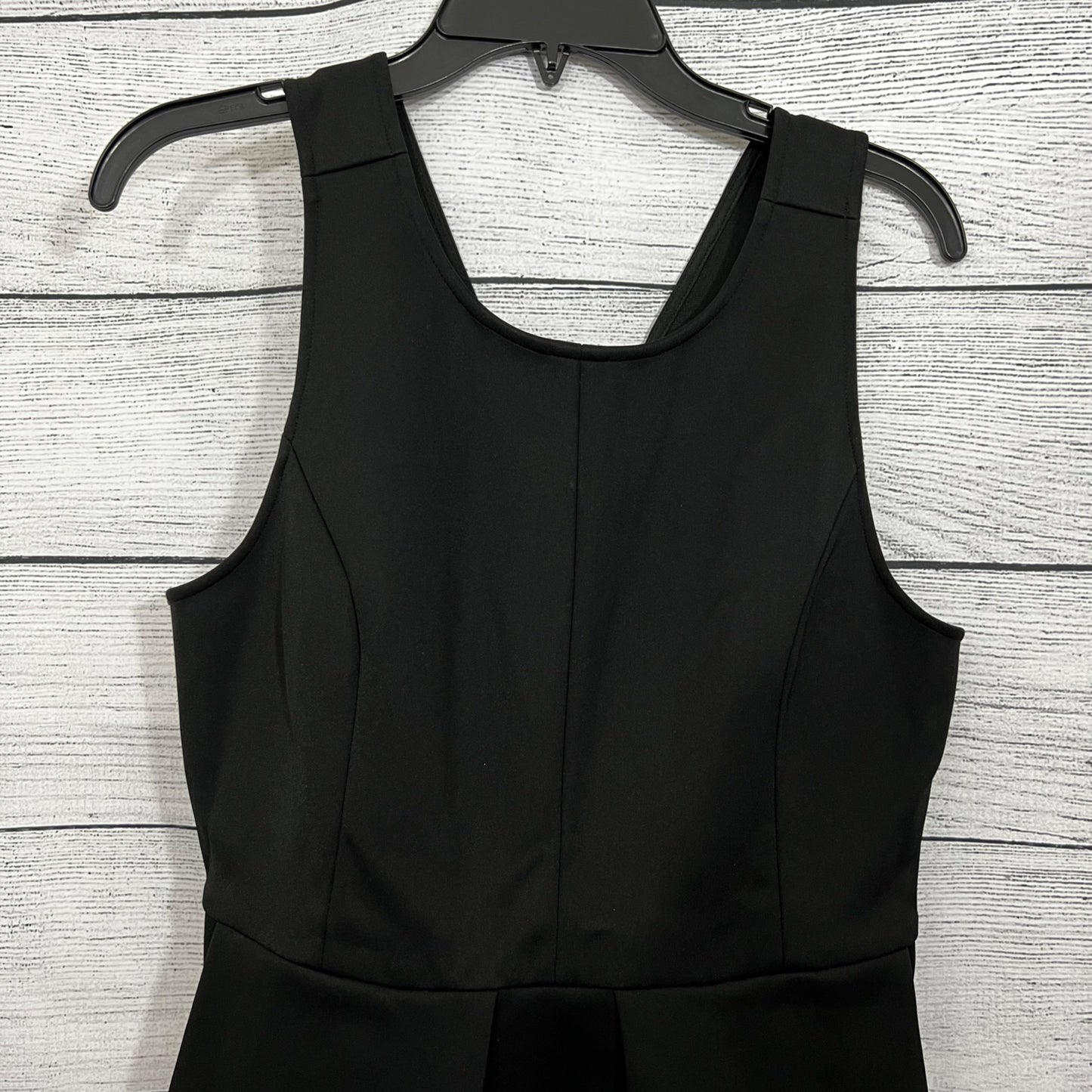 Madewell Black Sleeveless A-Line Dress With Pleated Skirt, Size Medium
