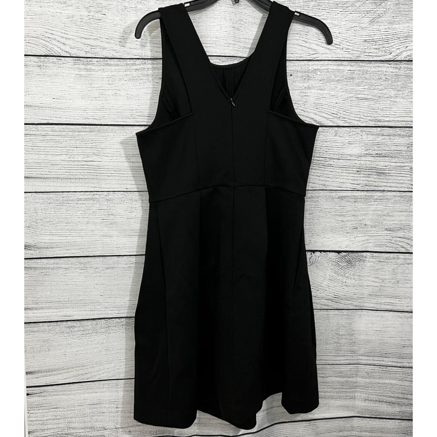 Madewell Black Sleeveless A-Line Dress With Pleated Skirt, Size Medium