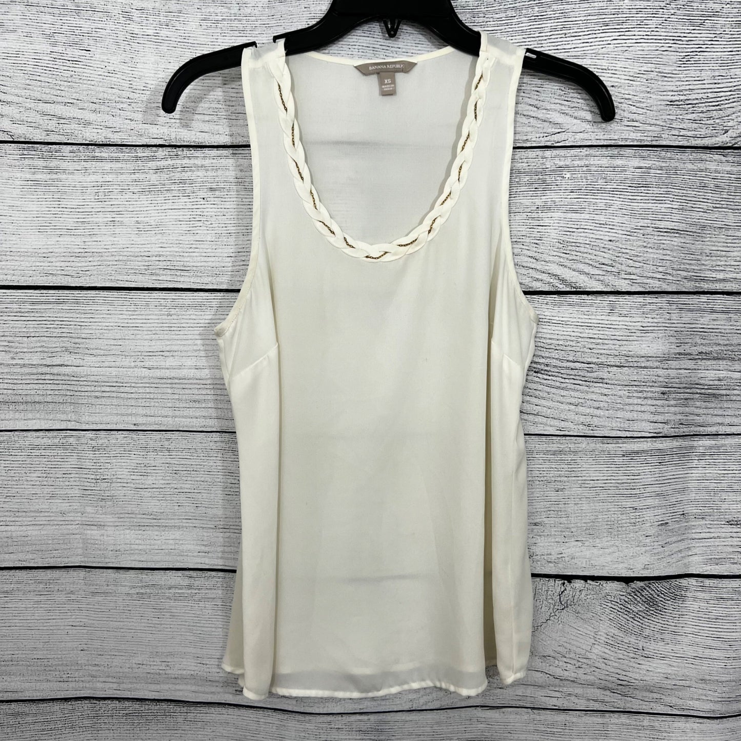 Banana Republic Ivory Sleeveless Tank Top, Size XS
