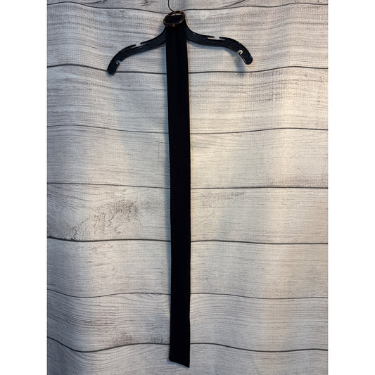 Classic Black Belt With Tortoise Shell Ring Accessory For Modern Professional Wear
