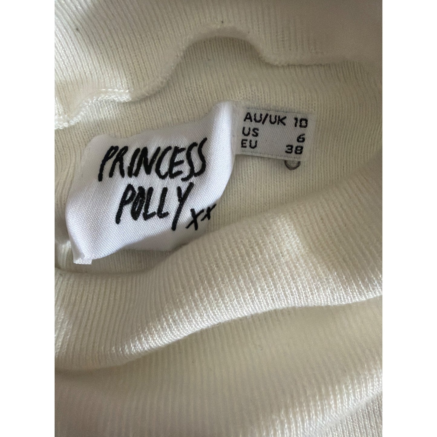 Princess Polly Nicola Long Sleeve Crop Top Size 6