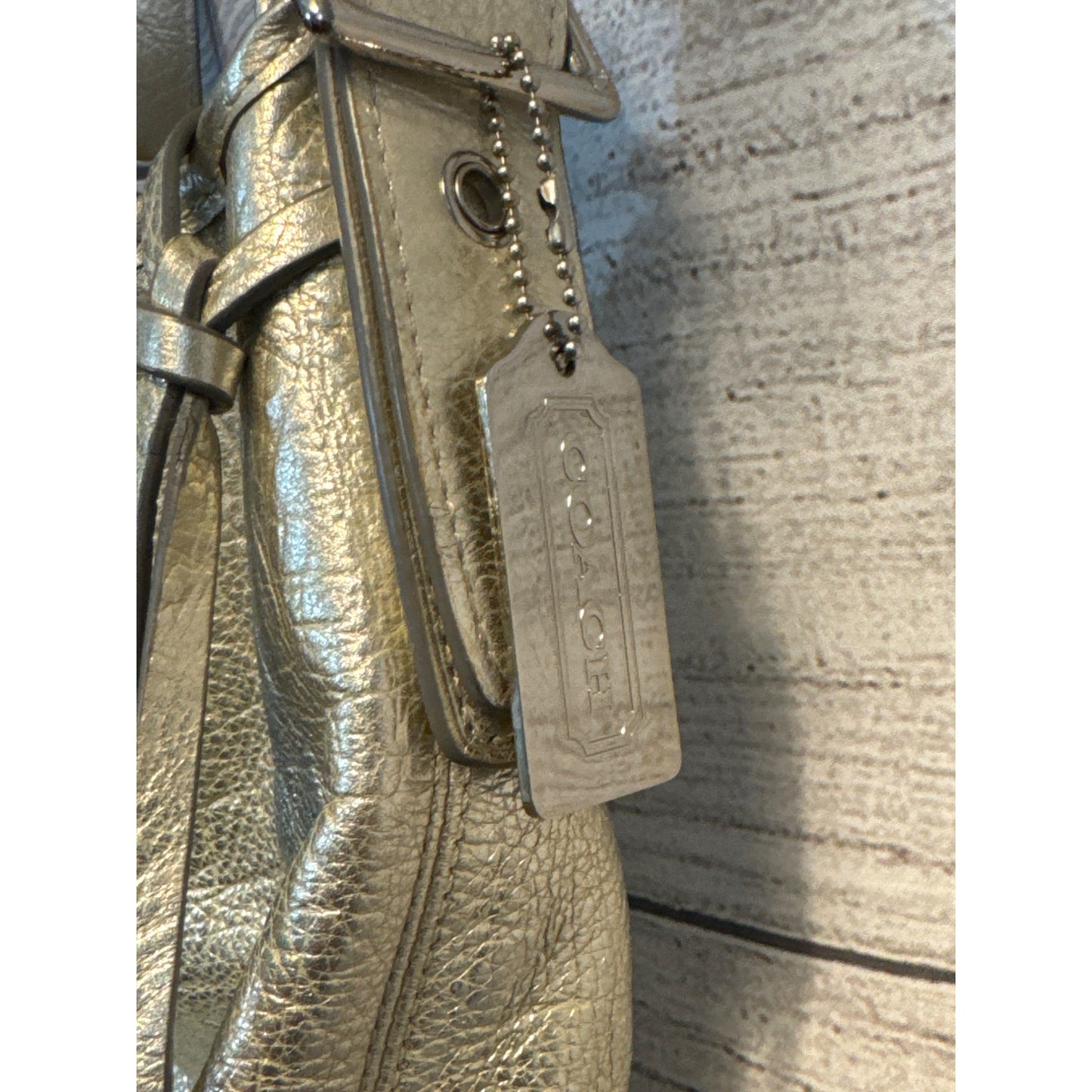 Coach Metallic Leather Bucket Legacy Bag