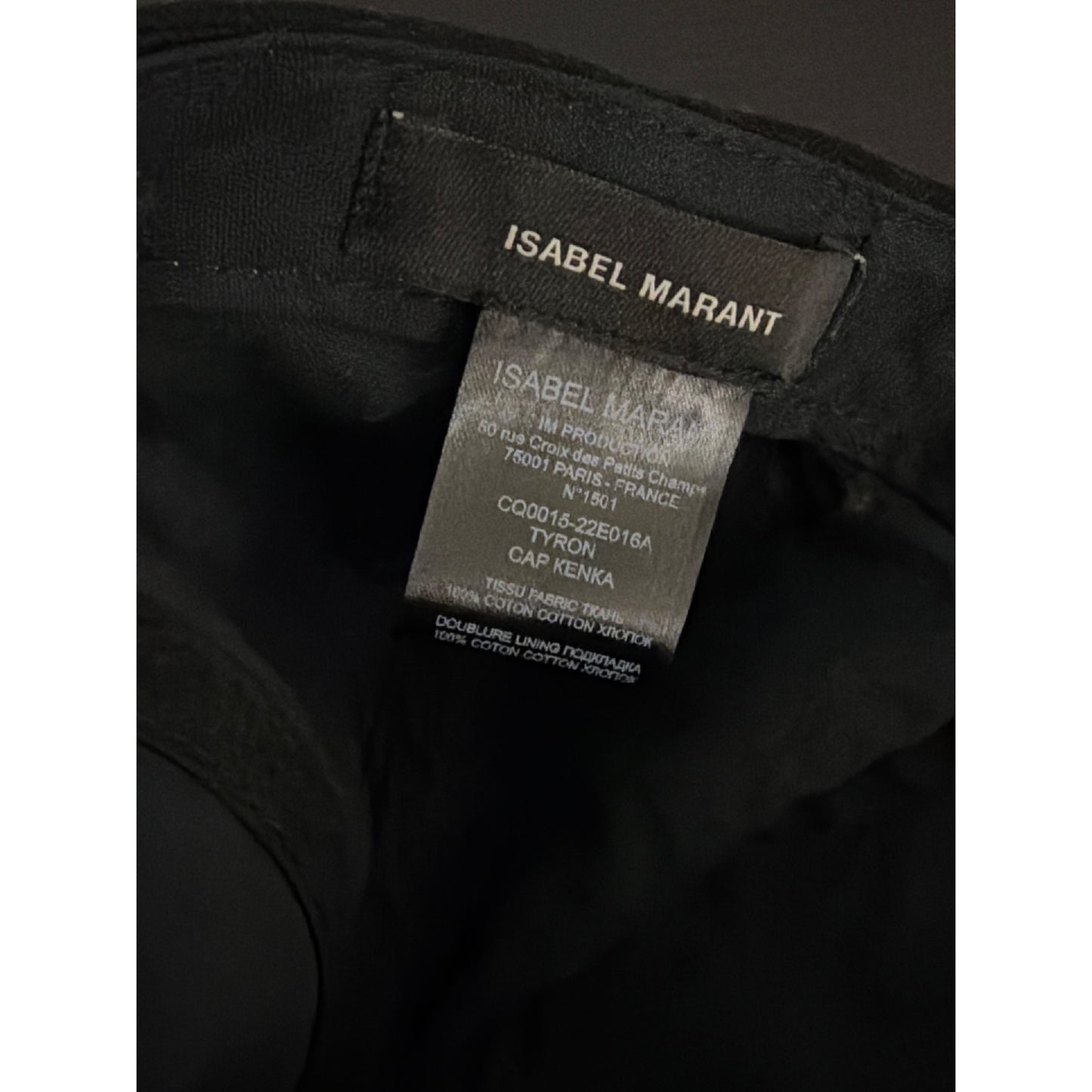 Isabel Marant Pink and Black Tyron Cap w/ Adjustable Strap