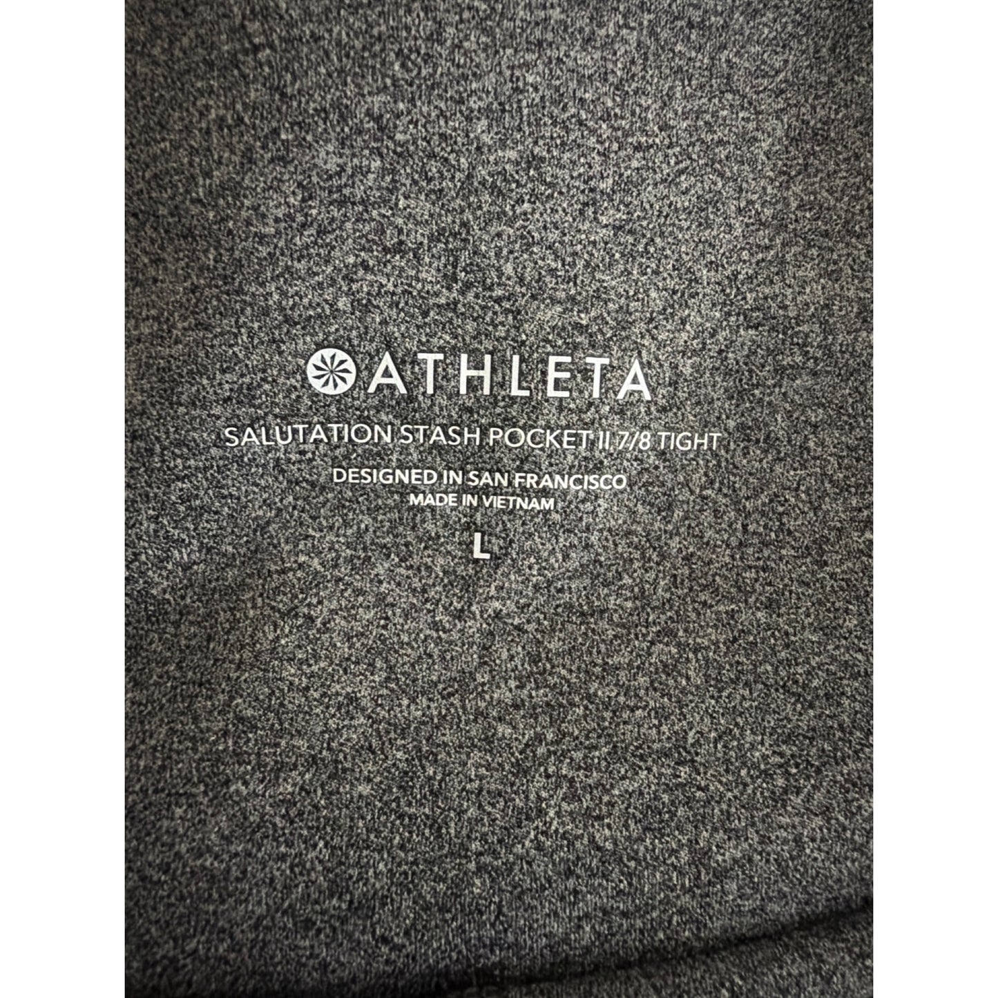 NWOT Athleta Salutation Stash Pocket II 7/8 Tight Size L