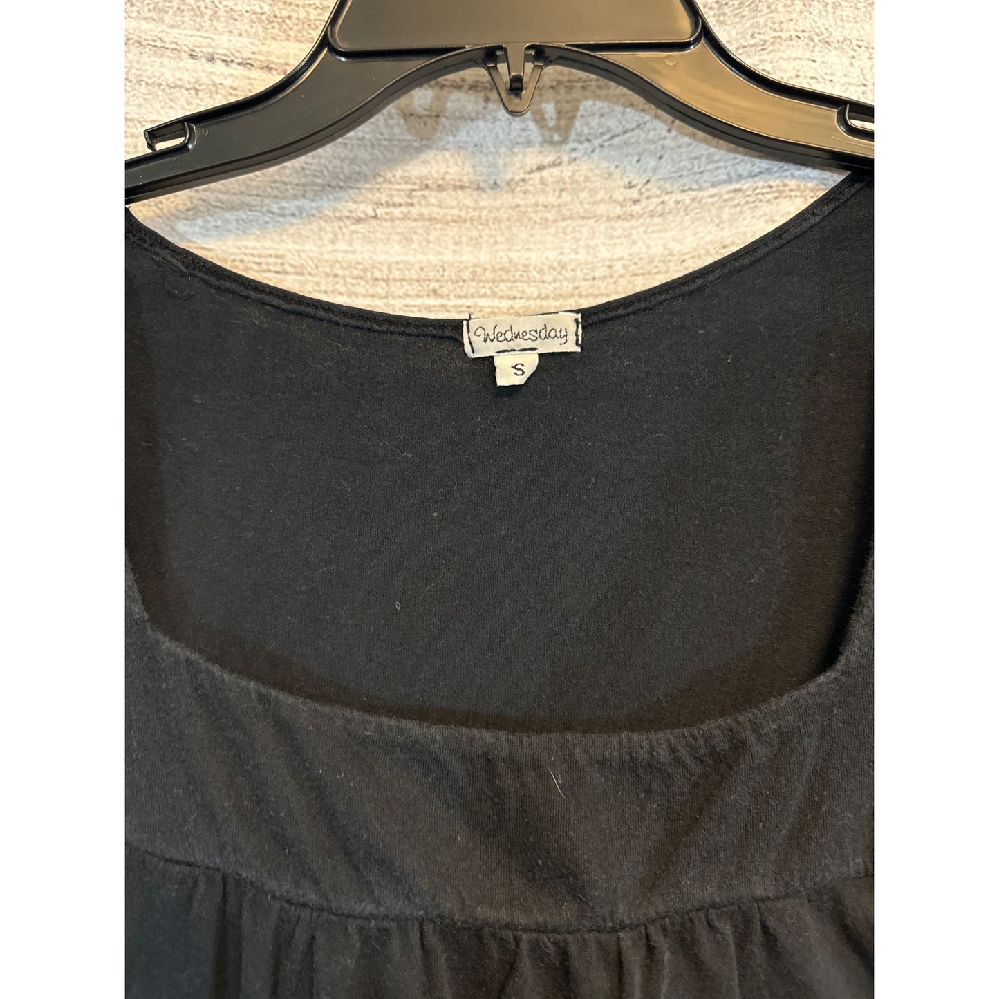 Wednesday Short-Sleeve Square Neck Top Size S