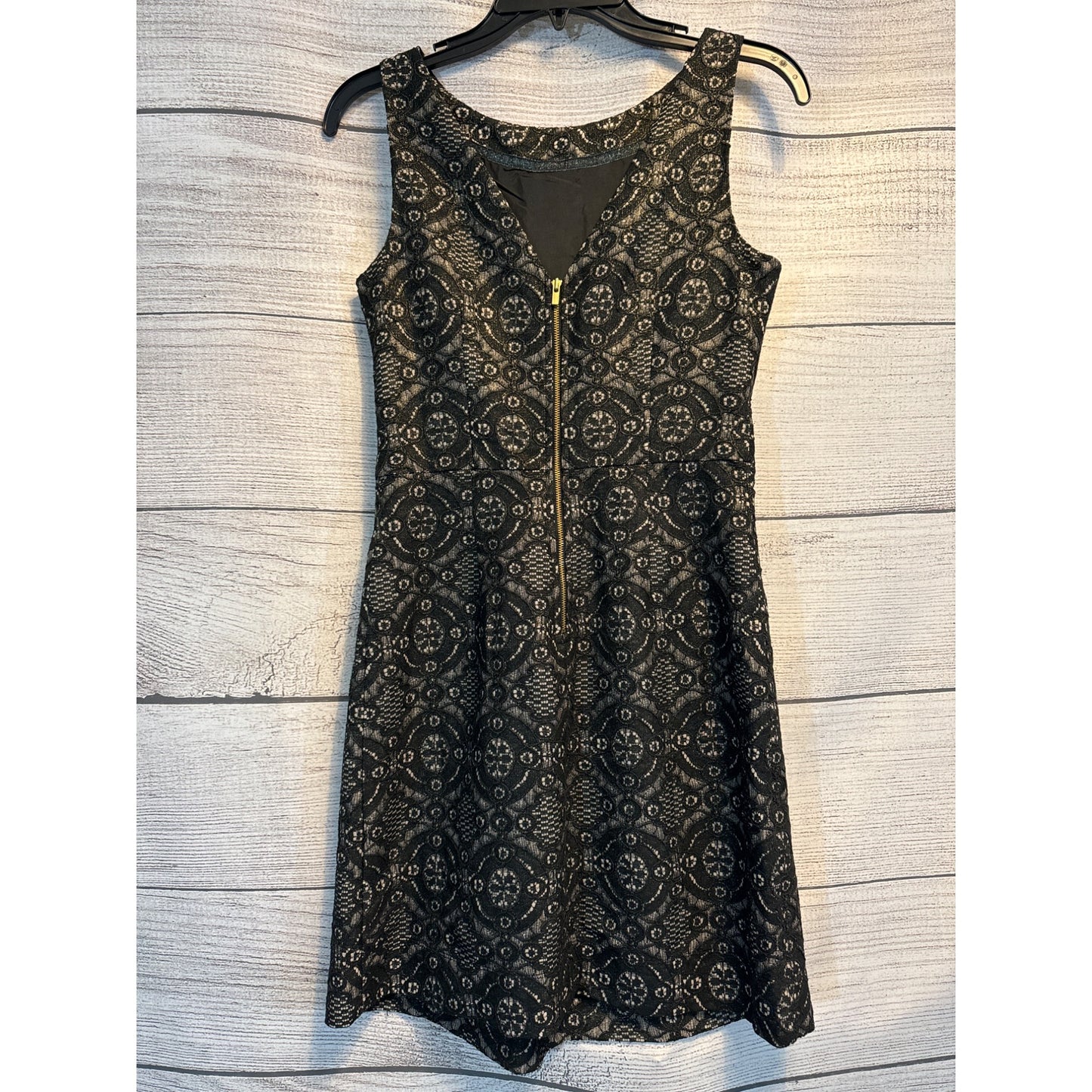 BR Black and Gold Monogram Tulip Dress Size 0