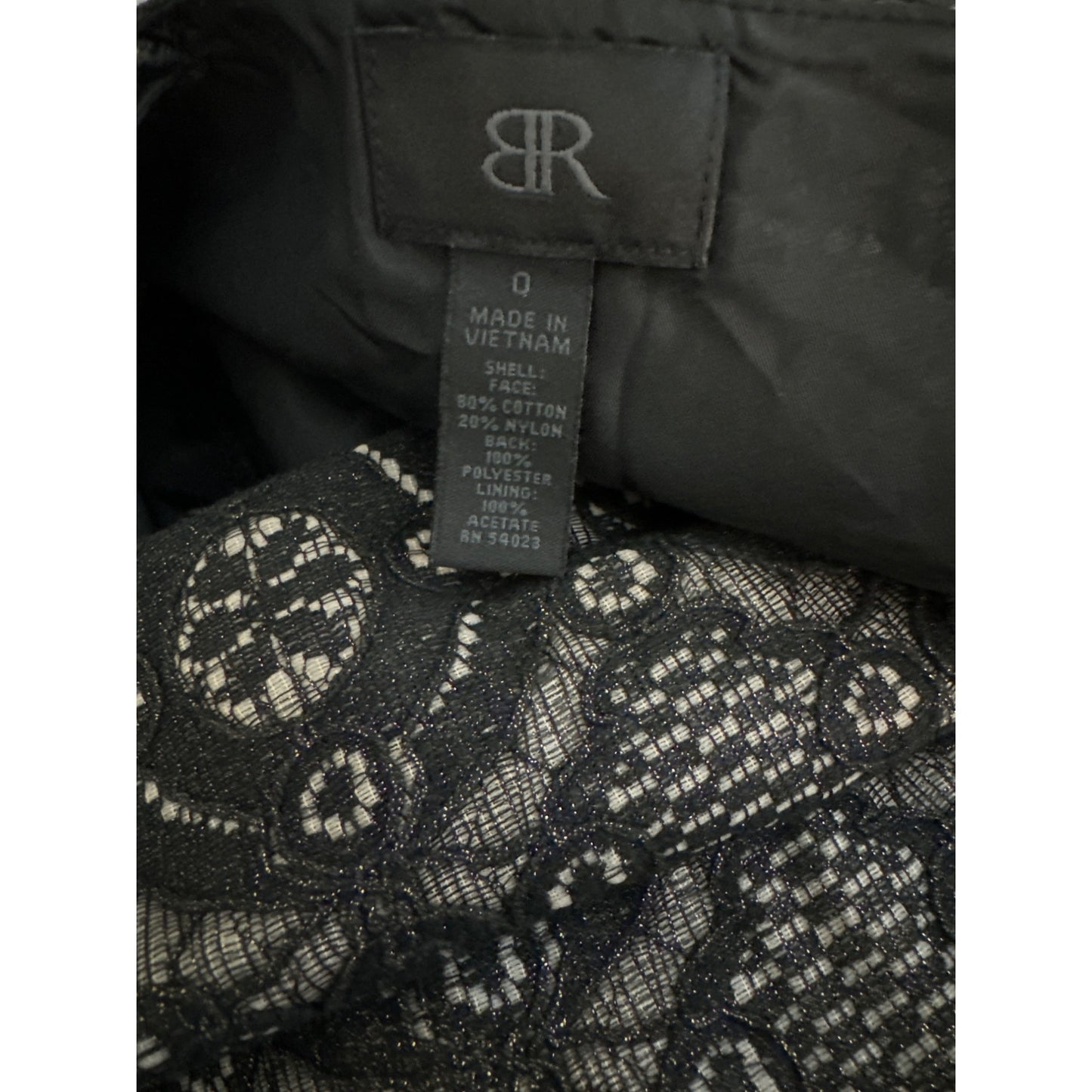 BR Black and Gold Monogram Tulip Dress Size 0