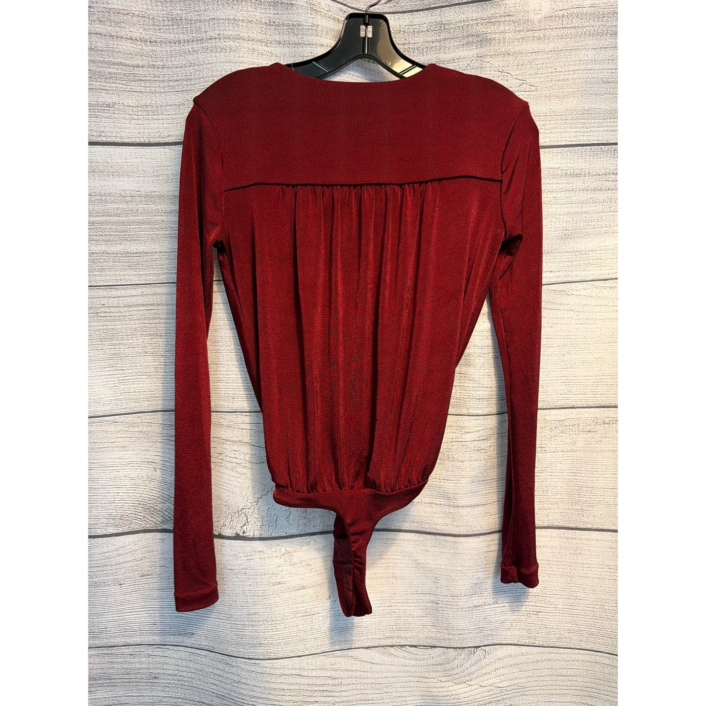Intimately by Free People Turnt Long Sleeve Bodysuit in Wine Size XS