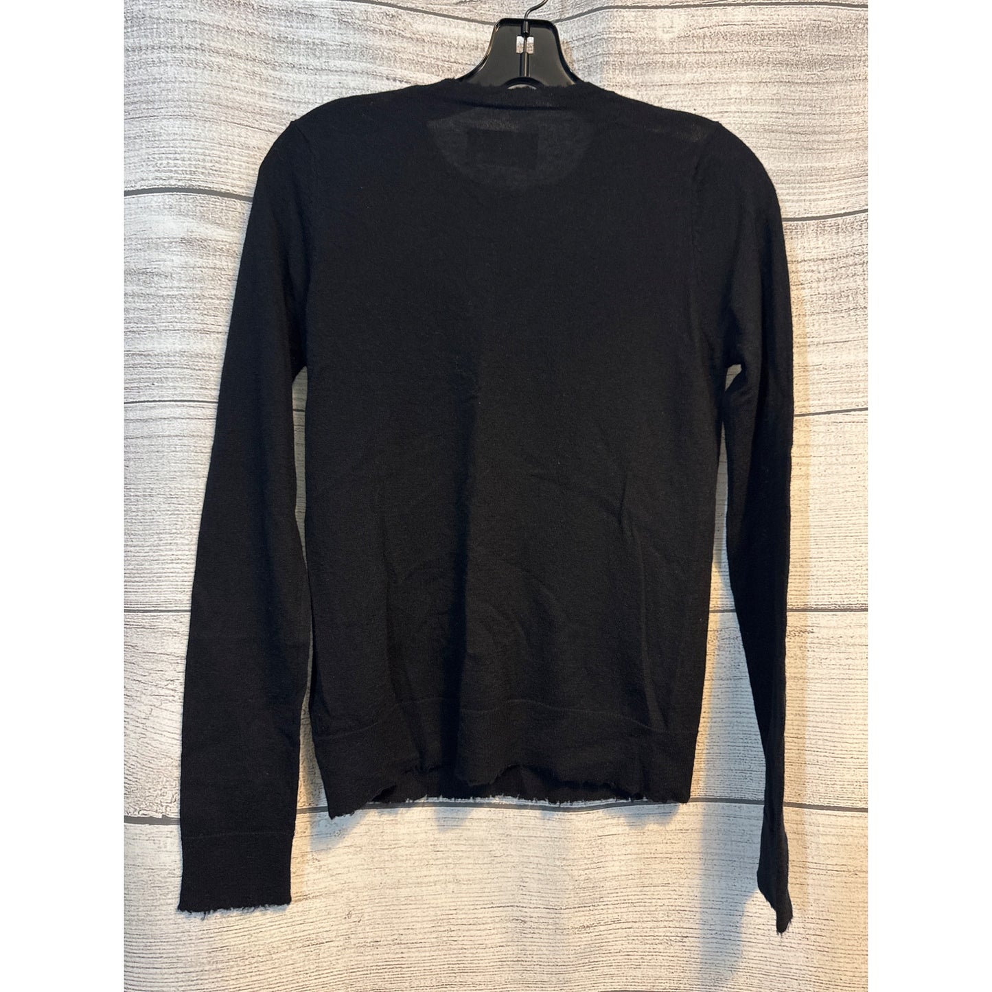 Zadig & Voltaire Black Cashmere Distressed Sweater Size XS