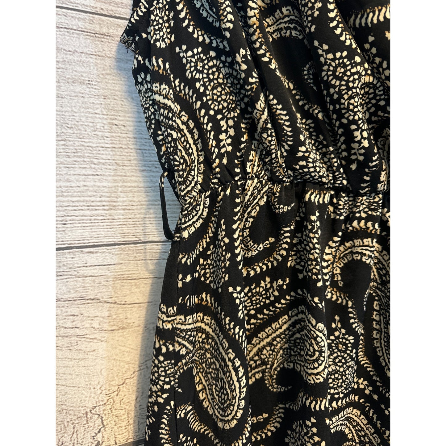 Bishop + Young Black Paisley Midi Dress Size L