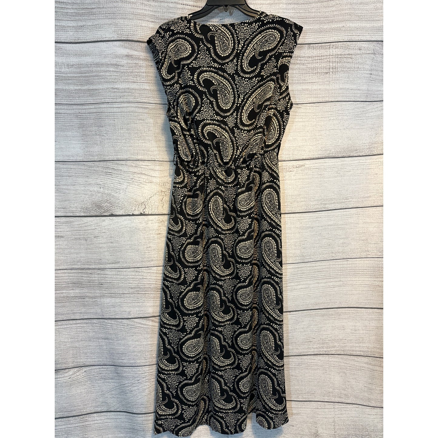 Bishop + Young Black Paisley Midi Dress Size L