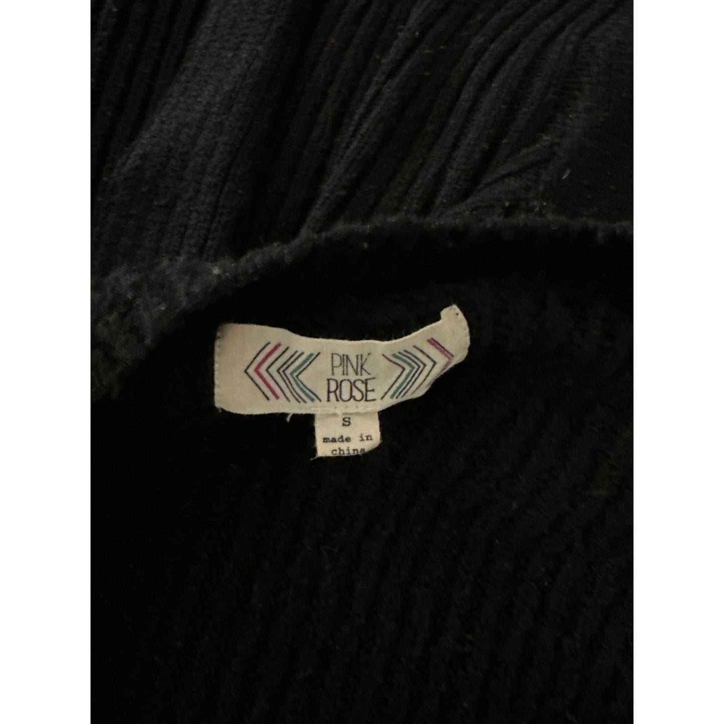 Pink Rose Open Front Cardigan Sweater Size S