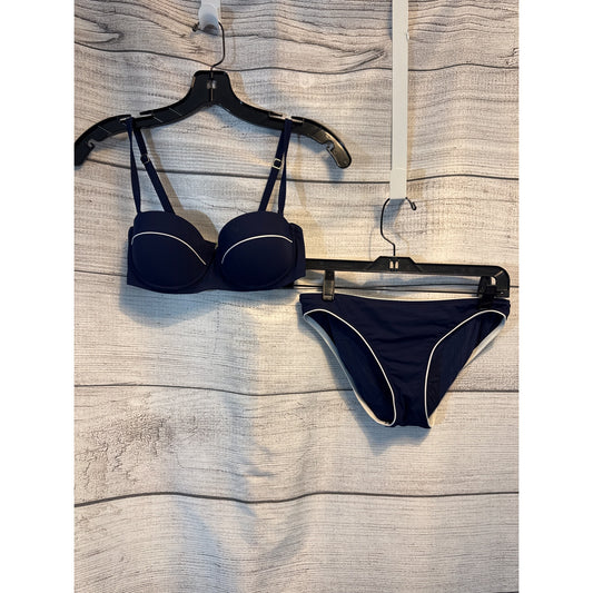 Tory Burch Navy & White Riviera Bikini Set XS