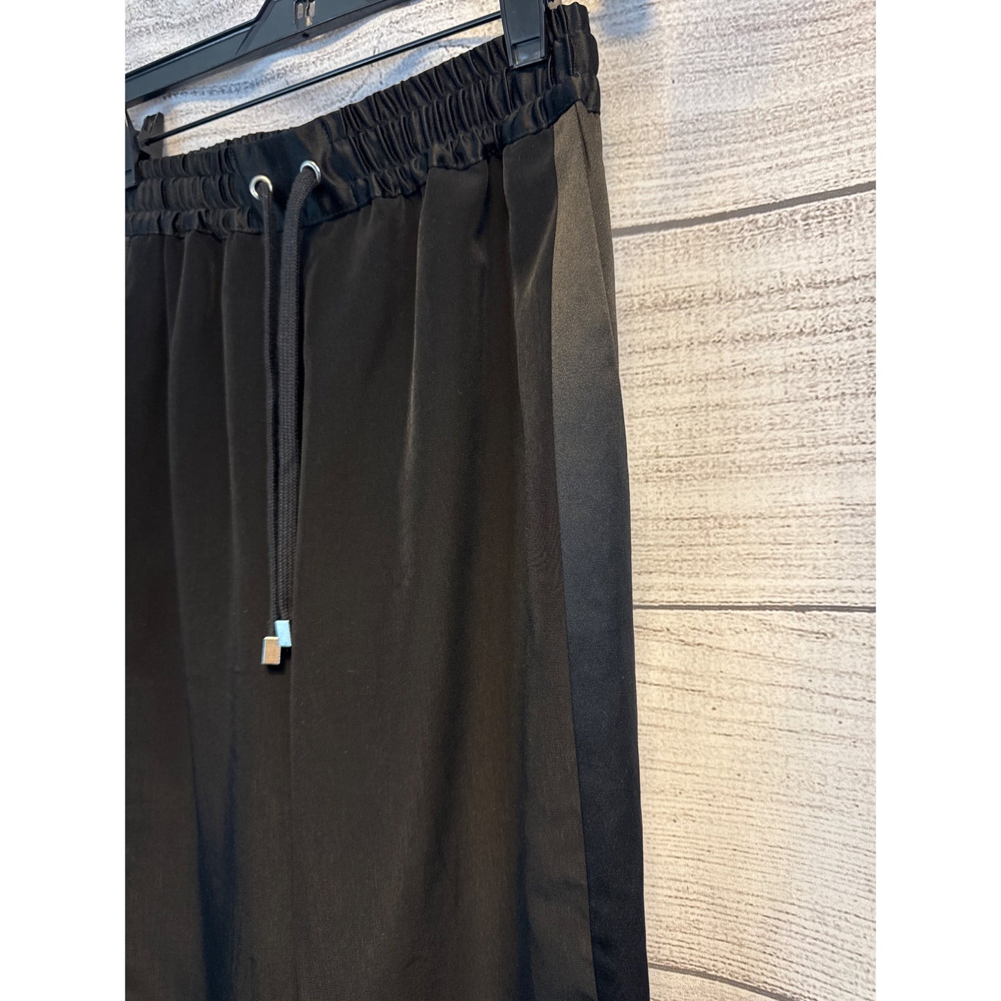 Topshop Black Jogger with Tuxedo Stripe Pants US 2