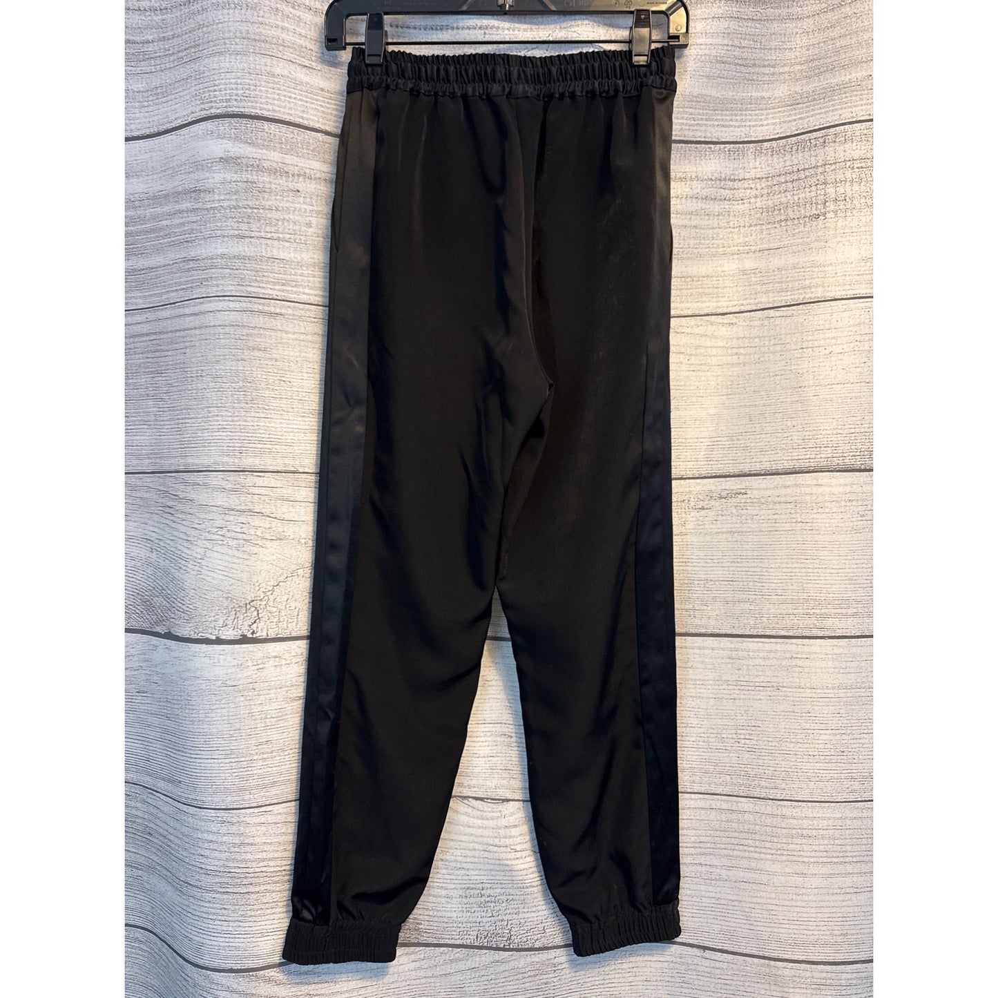 Topshop Black Jogger with Tuxedo Stripe Pants US 2