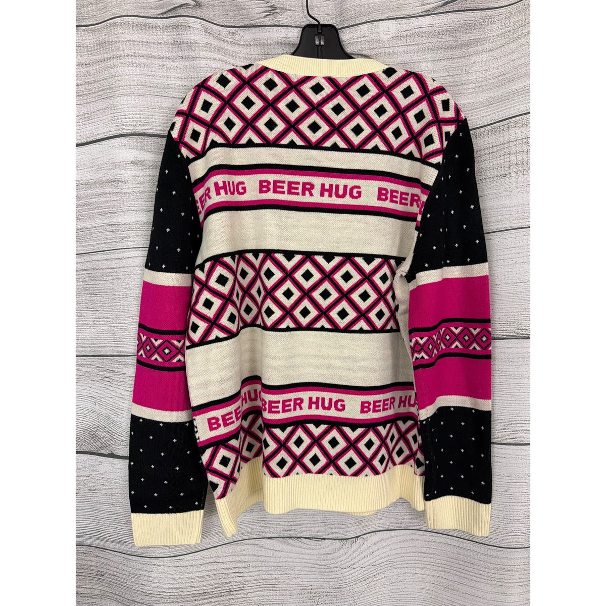 Unisex Goose Island Beer Hug Ugly Christmas Sweater Size L