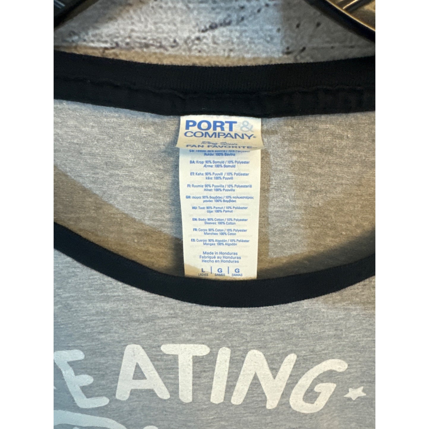 Maternity Eating Pizza For Two Baseball Tee Shirt Size L
