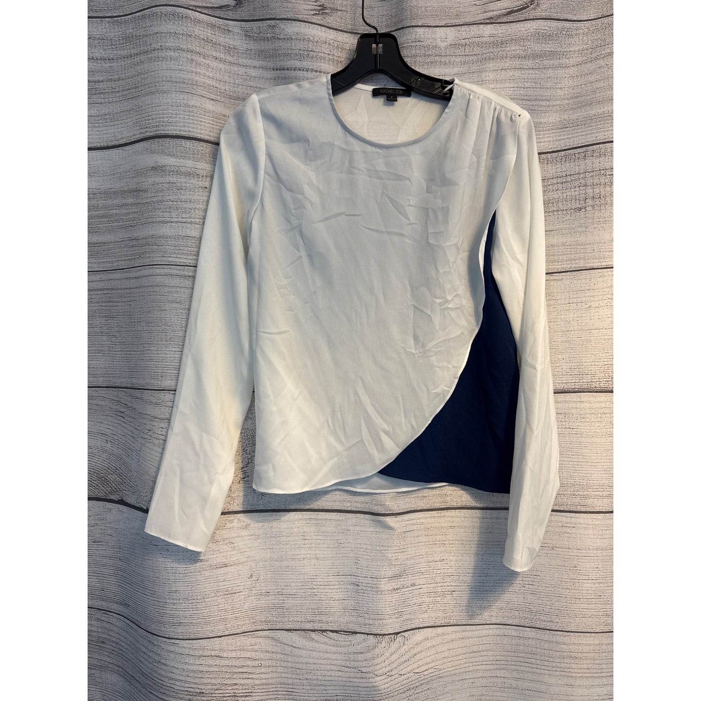 Rachel Zoe Asymmetrical Long Sleeve Blouse Size 2