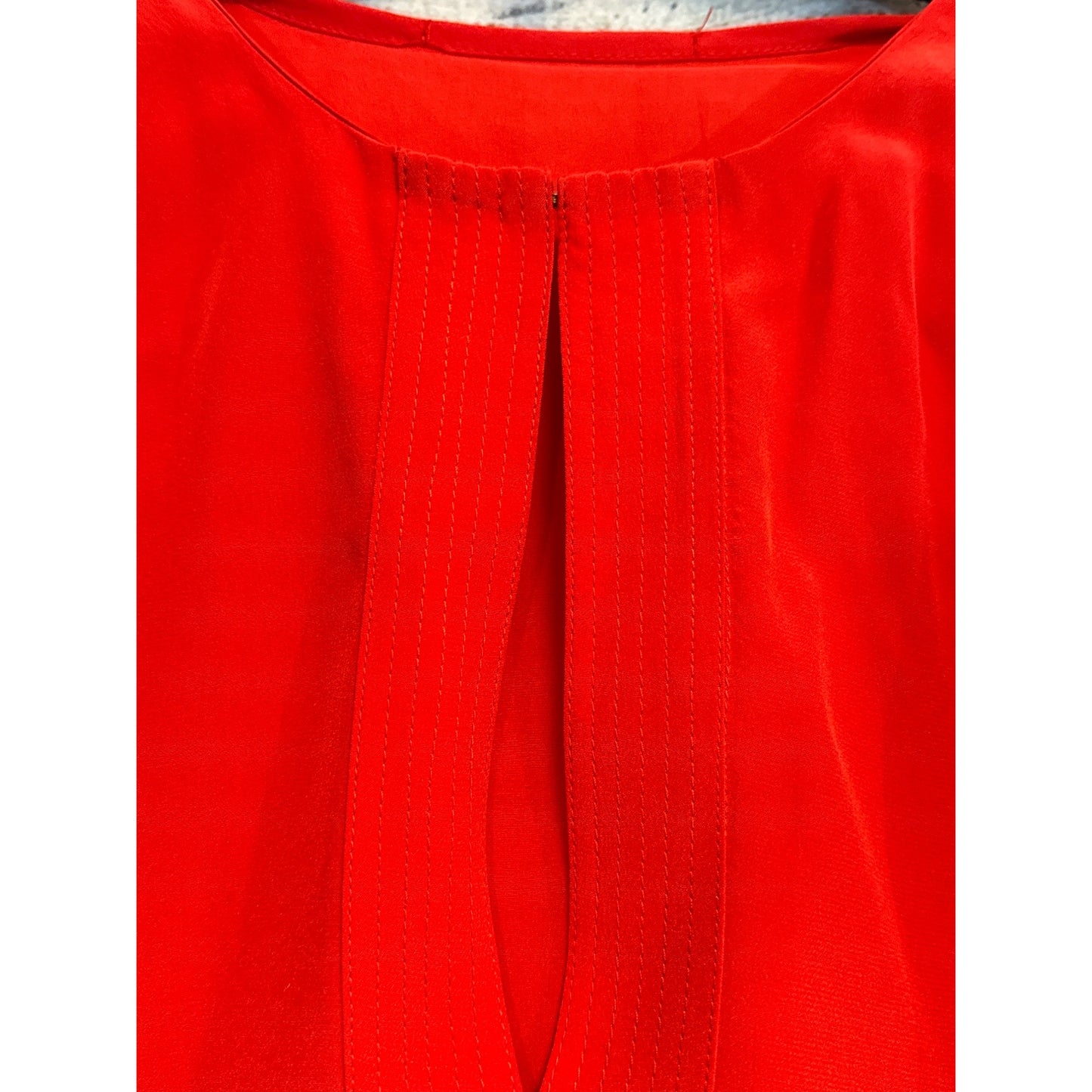 A.L.C. Red Sleeveless Silk Blouse Size M