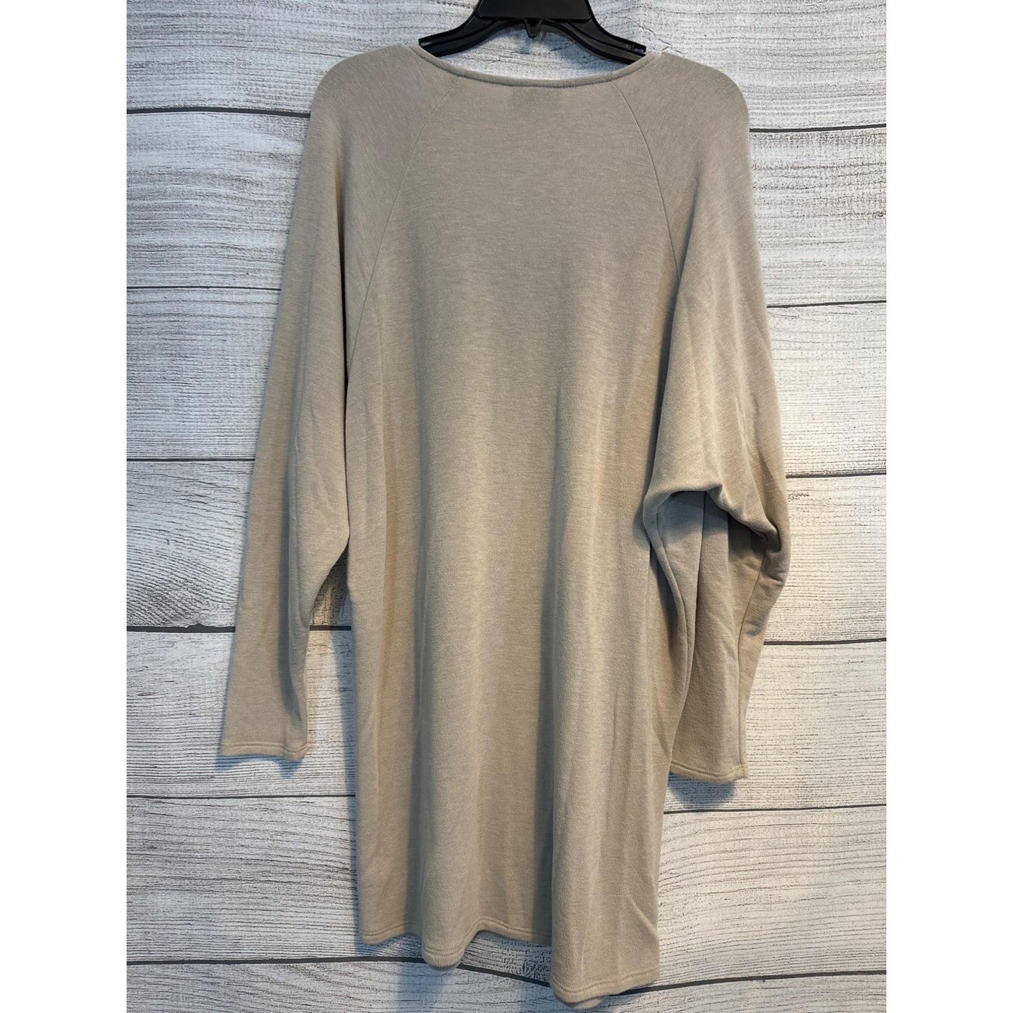 Vici Beige V-Neck Long Sleeve Tunic Dress Size M