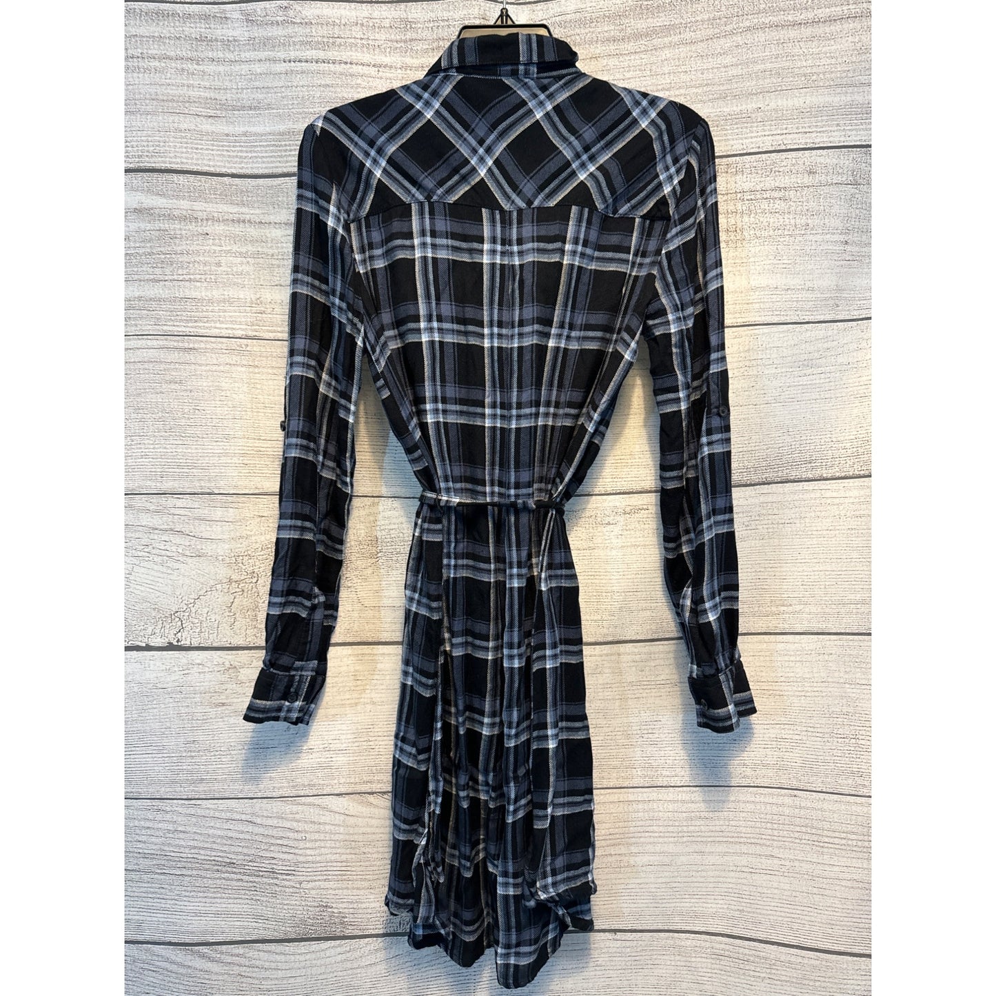 BeachLunchLounge Blue Plaid Flannel Dress