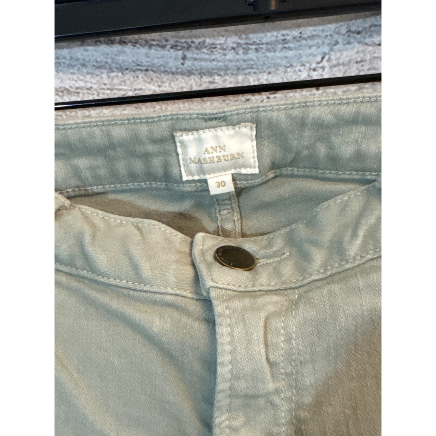 Ann Mashburn Light Green Denim Pants Size 30