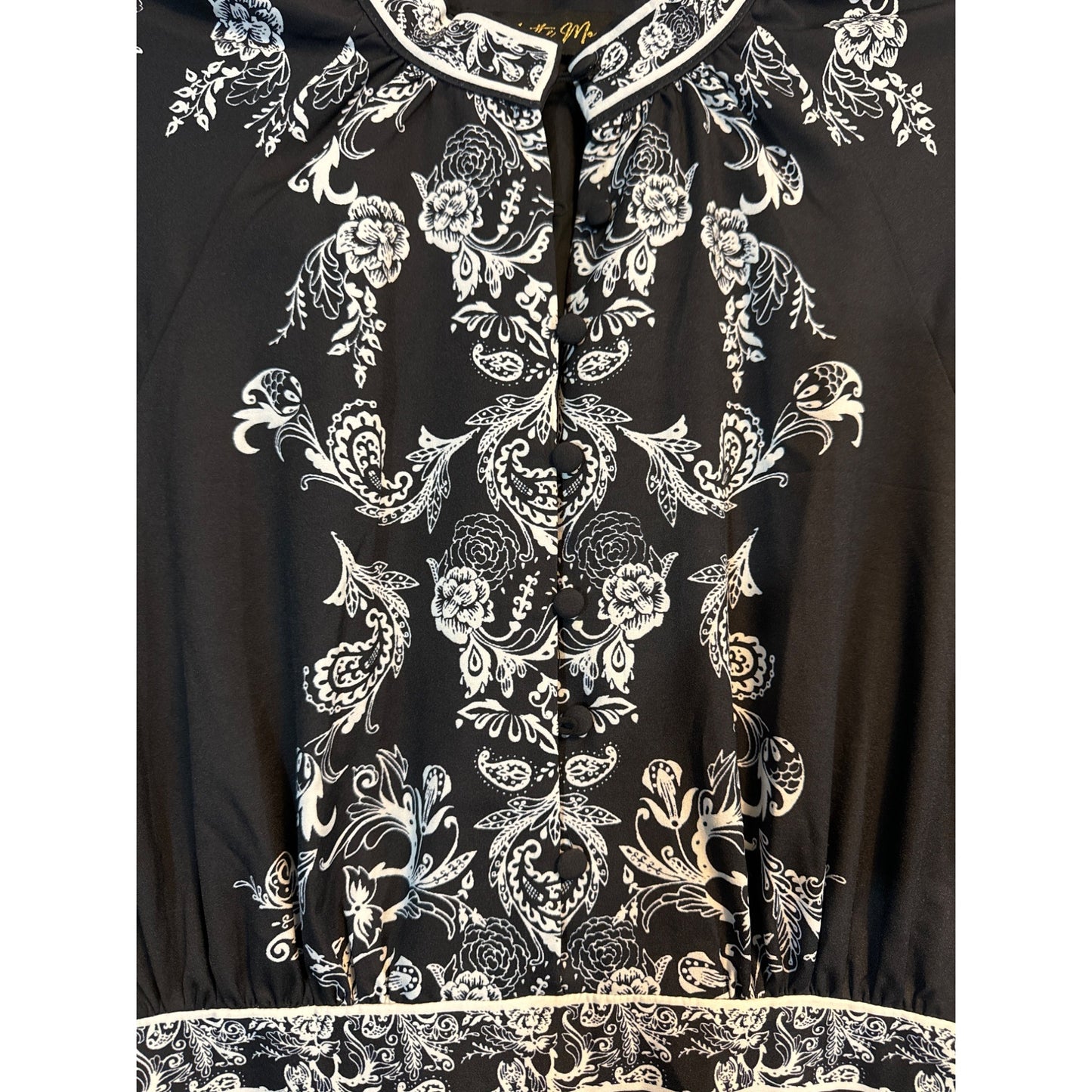 NWOT Like The Moon Floral Print Maxi Dress With Button-Front Size M