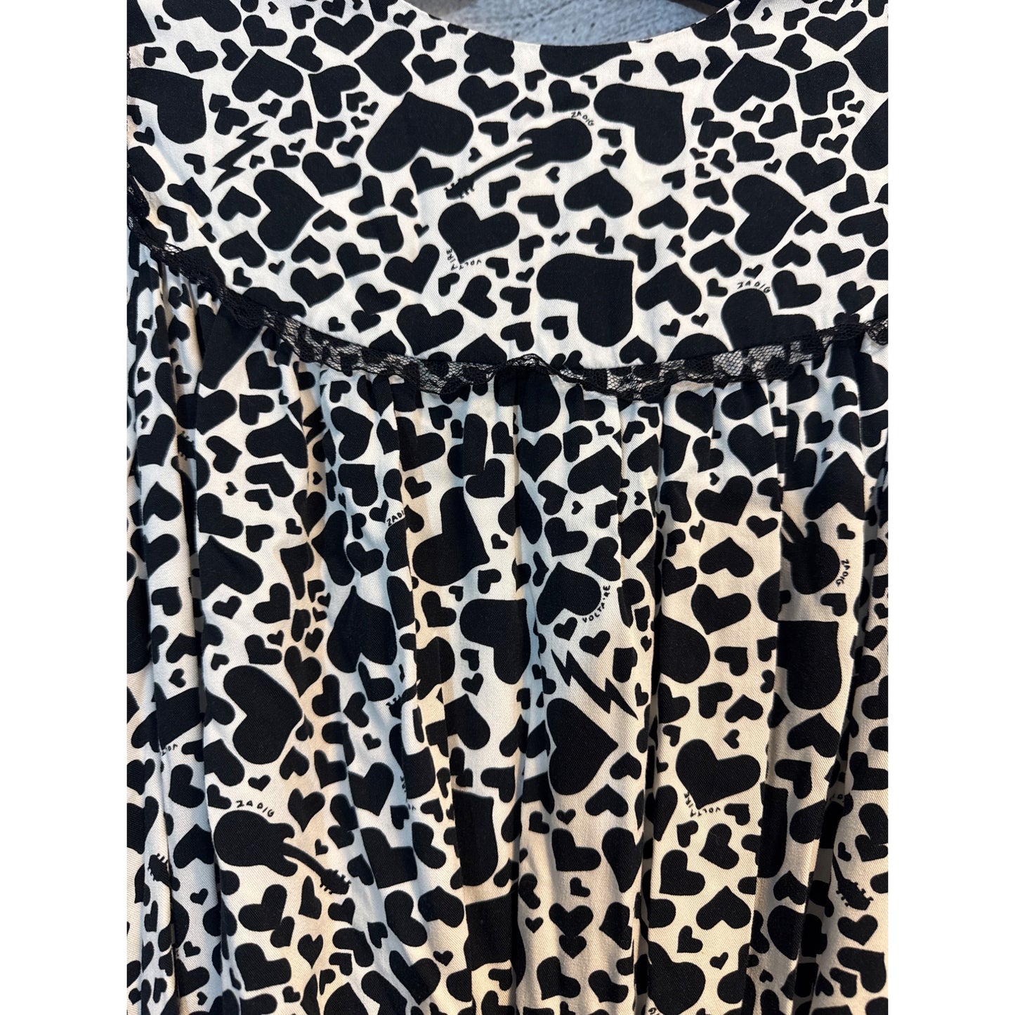 Zadig & Voltaire Heart and Guitar print dress Size S