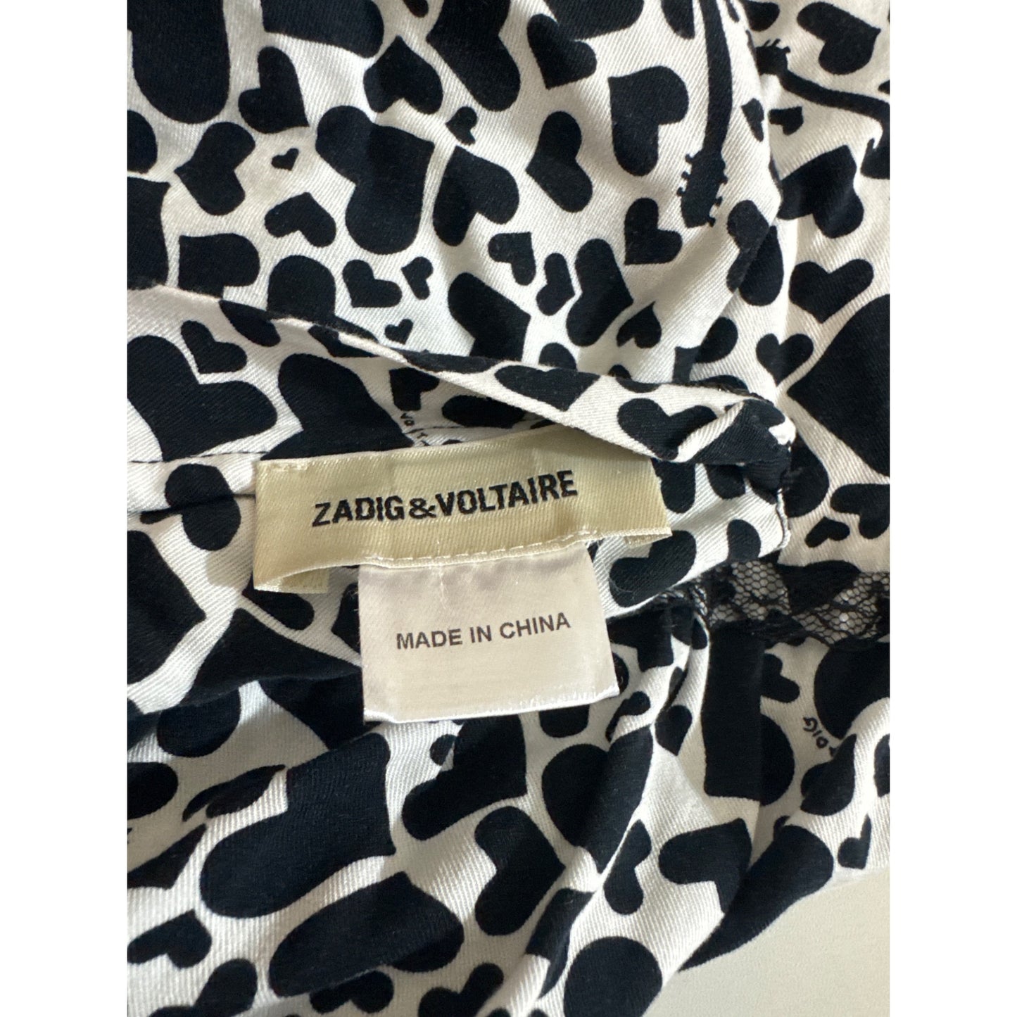 Zadig & Voltaire Heart and Guitar print dress Size S