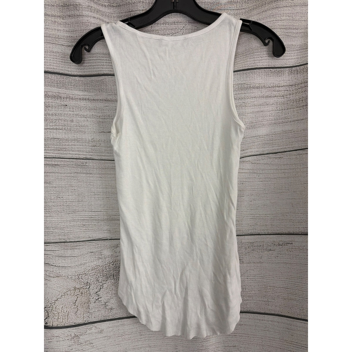 Vince High Neck Tank Sea Ribbed Tank Top Size S