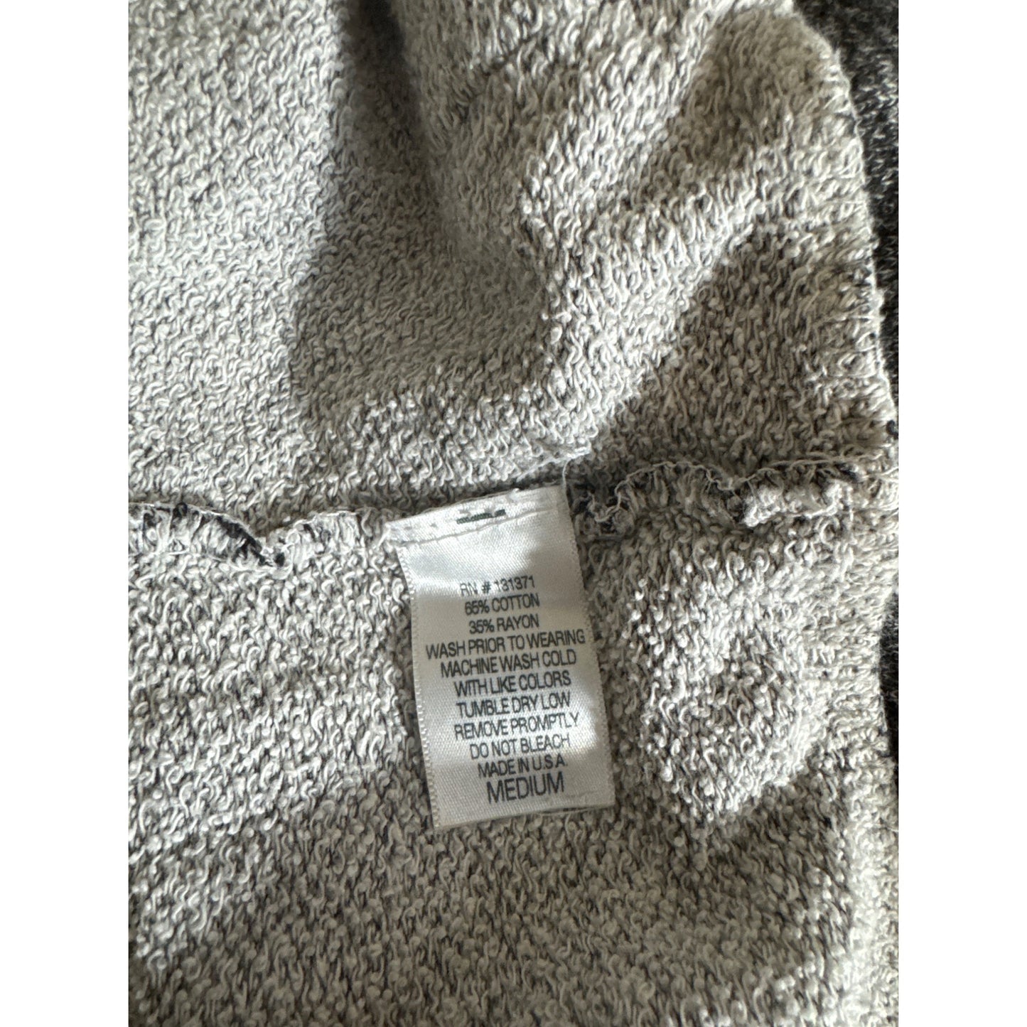 Zip-Up Gray Sweatshirt Jacket Size M