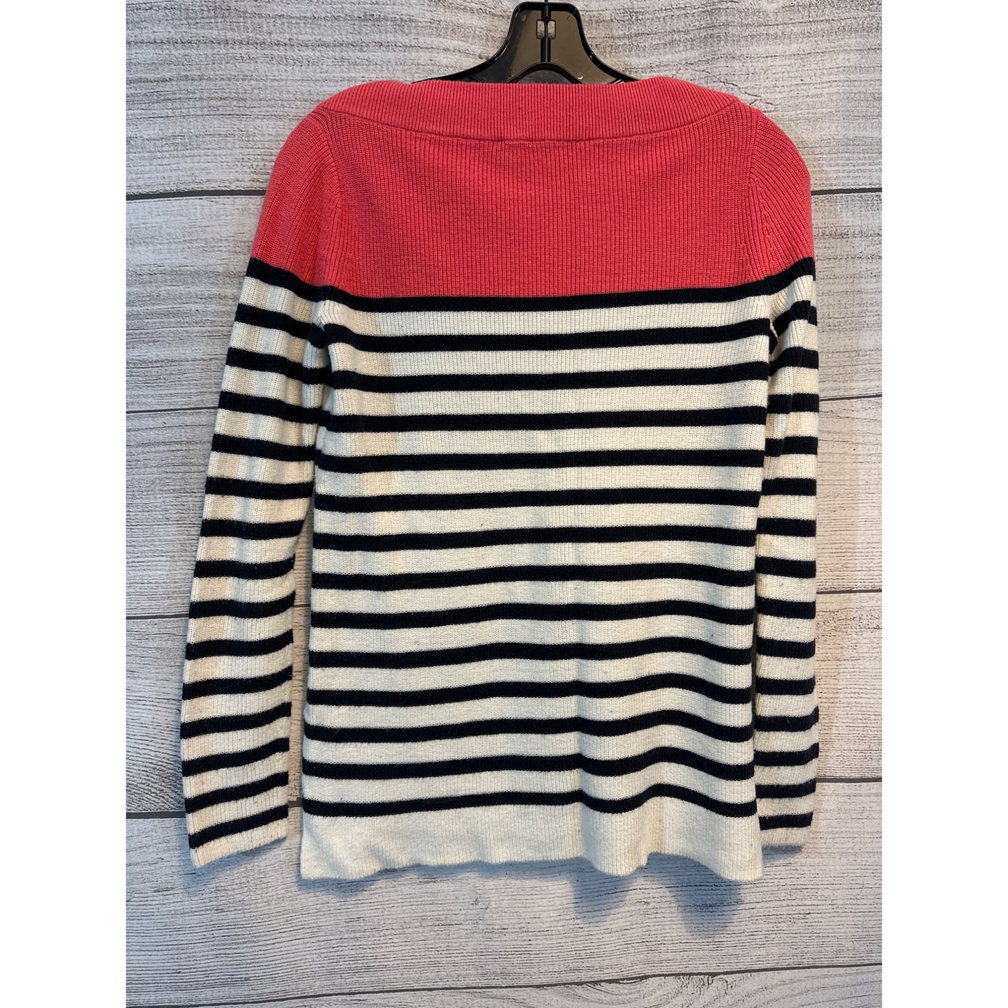Ann Taylor Loft Salmon Striped Sweater Size S