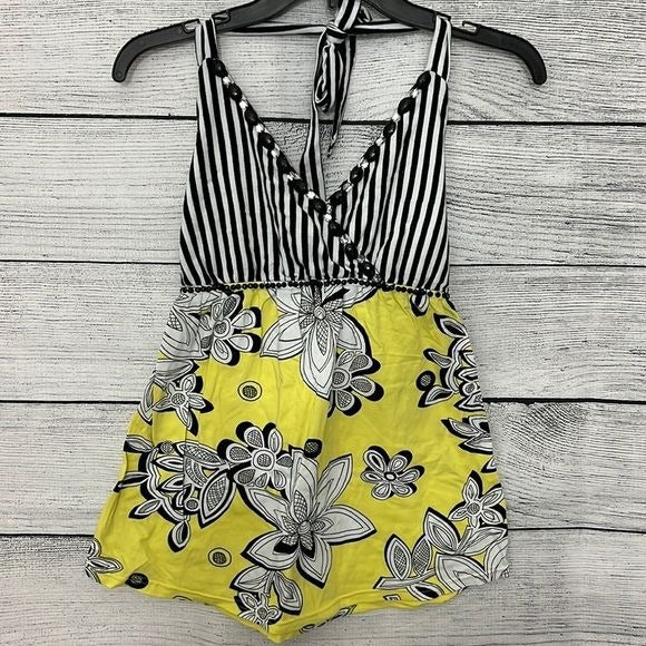 Yellow Floral Halter top