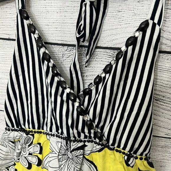 Yellow Floral Halter top