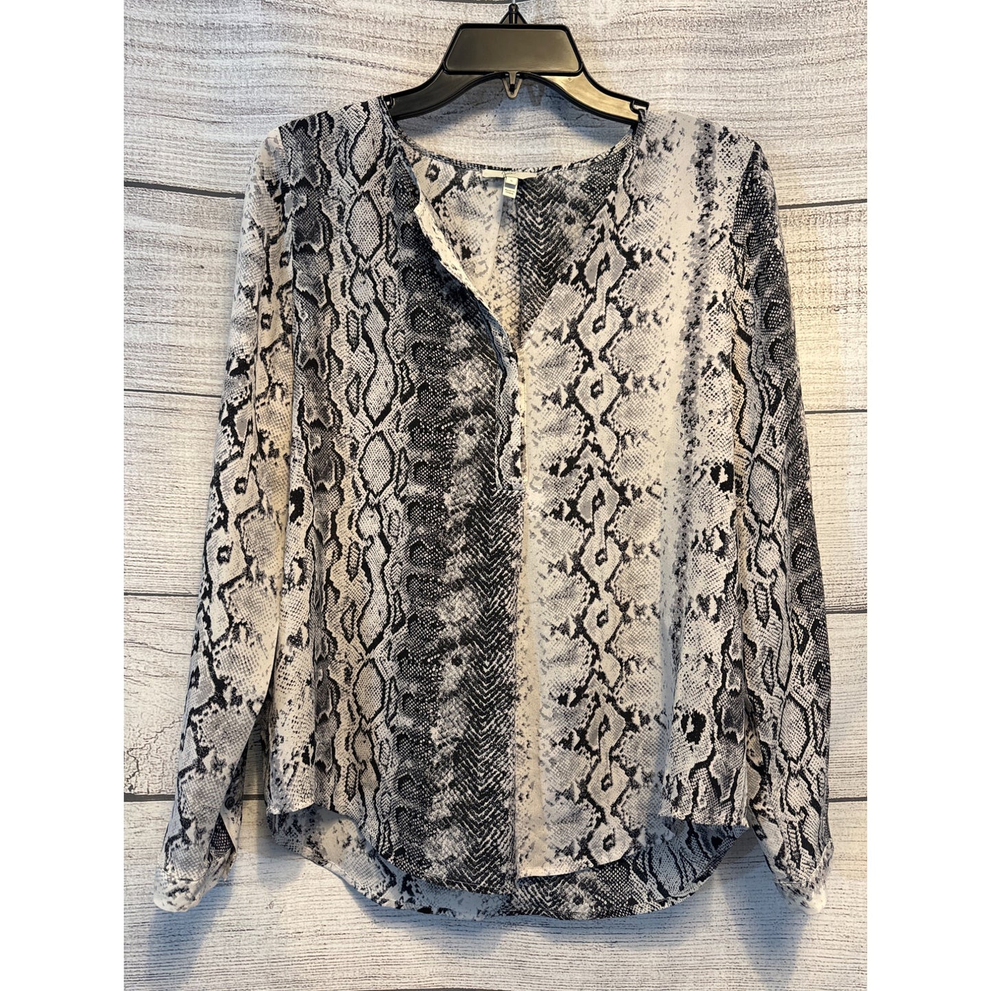 Joie Silk Snakeskin Long Sleeve Blouse Size S