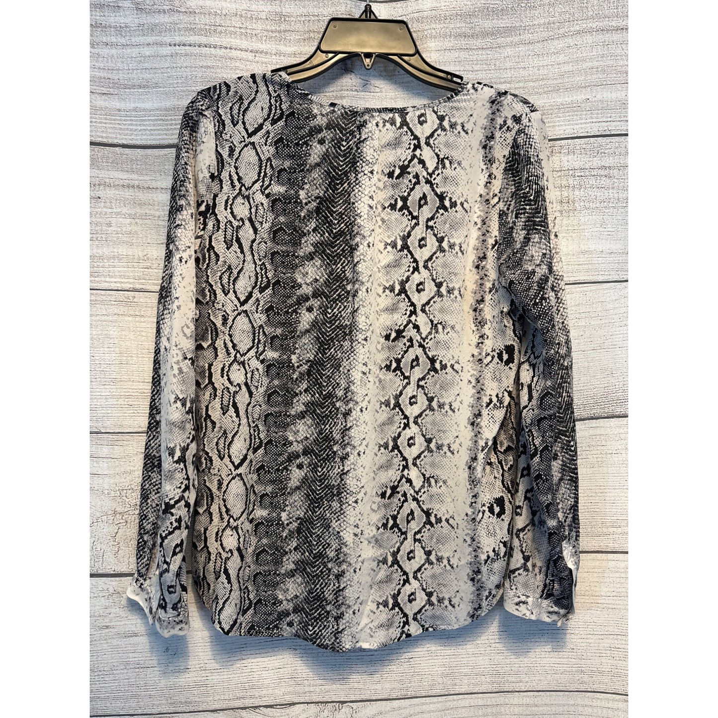 Joie Silk Snakeskin Long Sleeve Blouse Size S
