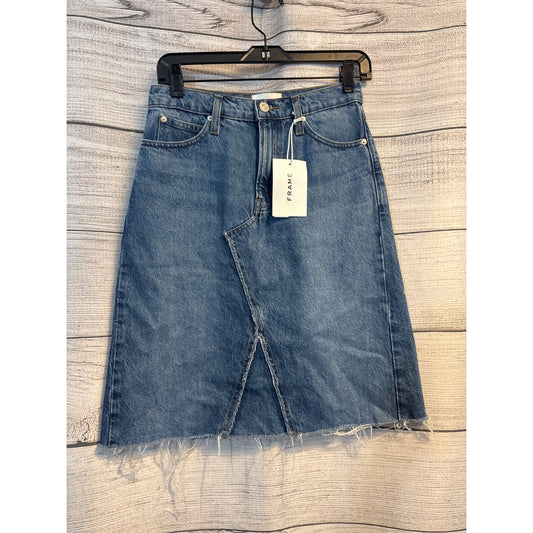 Frame Deconstructed Denim Skirt Color Mabel Size 25