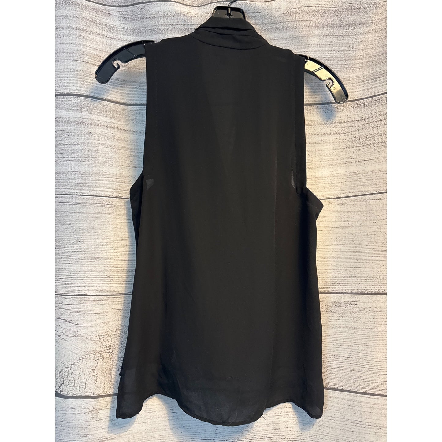 Topshop Black Sleeveless Drape V-Neck Blouse Size 2