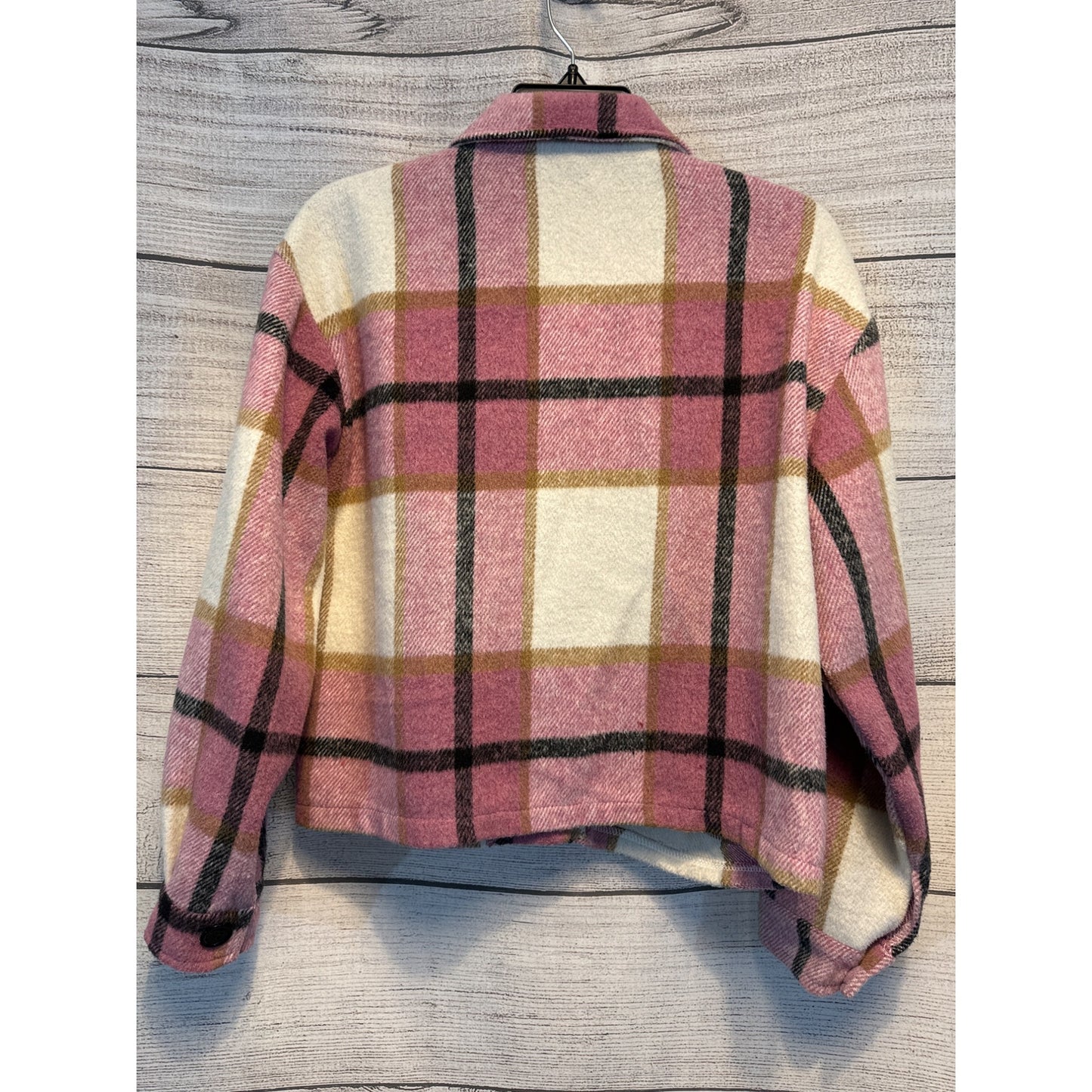 Women's Flannel Pink Plaid Jacket Size M