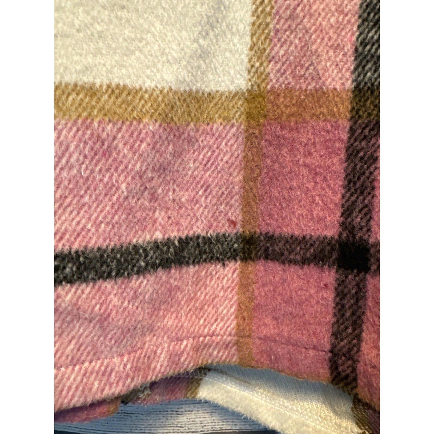 Women's Flannel Pink Plaid Jacket Size M
