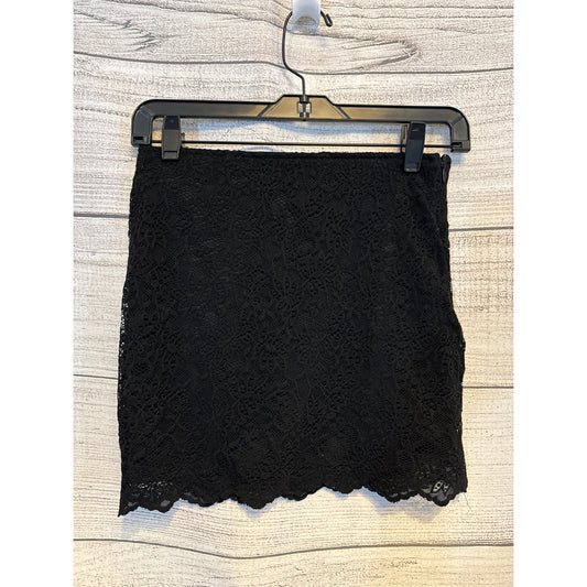 Zara Trafaluc Collection Black Lace Mini Skirt Size S