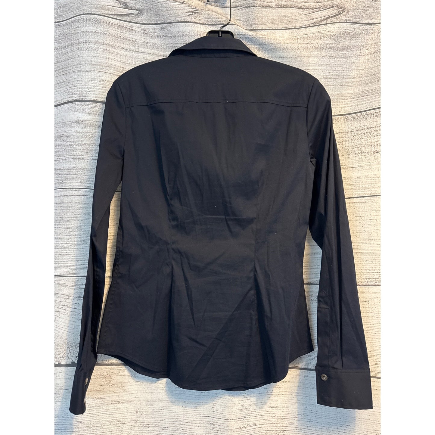 Theory Black Button-Up Long Sleeve Womens Shirt S