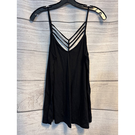 Express One Eleven Strappy Black Camisole Top With V-Neck Design For Women - Size M