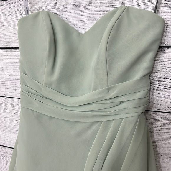 Strapless pale green Bridesmaid dress
