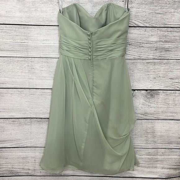 Strapless pale green Bridesmaid dress