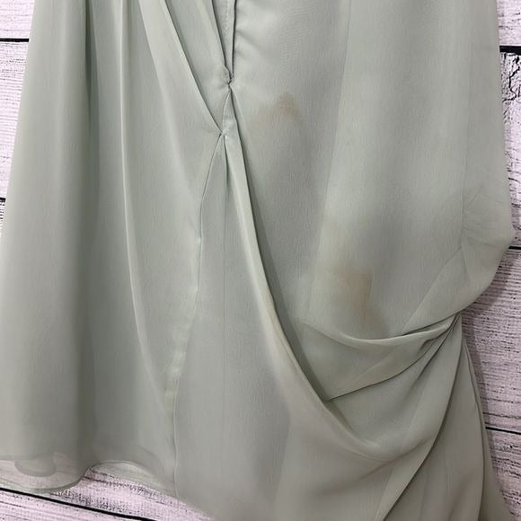 Strapless pale green Bridesmaid dress