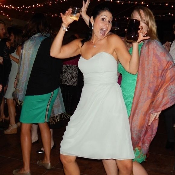 Strapless pale green Bridesmaid dress
